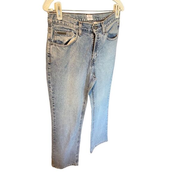 Calvin Klein Women's Blue Vintage Boot Cut Sandblast Denim Jeans Size 6x32 - Picture 10 of 10
